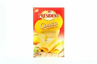 President Gouda Cheese 48% 100g sliced x20 Czechia — photo 2