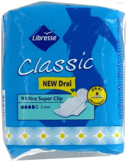Libresse Classic Ultra Clip Super Drai Sanitary Pads 9pcs — photo 3