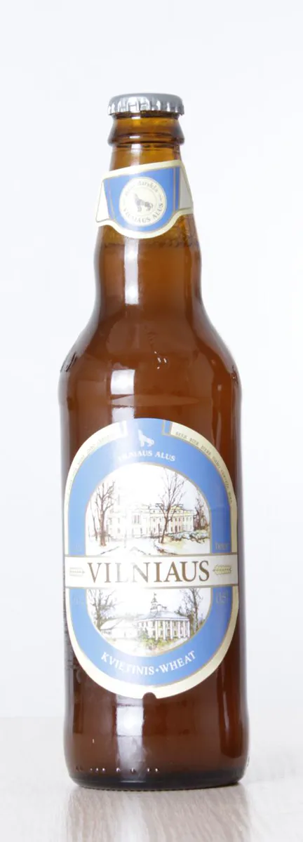 Vilnius Alus Wheat Light Unfiltered Pasteurized Beer 5% 500ml Bottle
