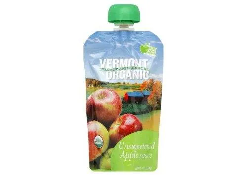 Vermont Village Cannery Яблучний соус несолодкий, 4 унції, упаковка 14 шт
