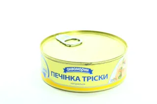 Akvamarin Cod Liver Natural Tin 230g — photo 2