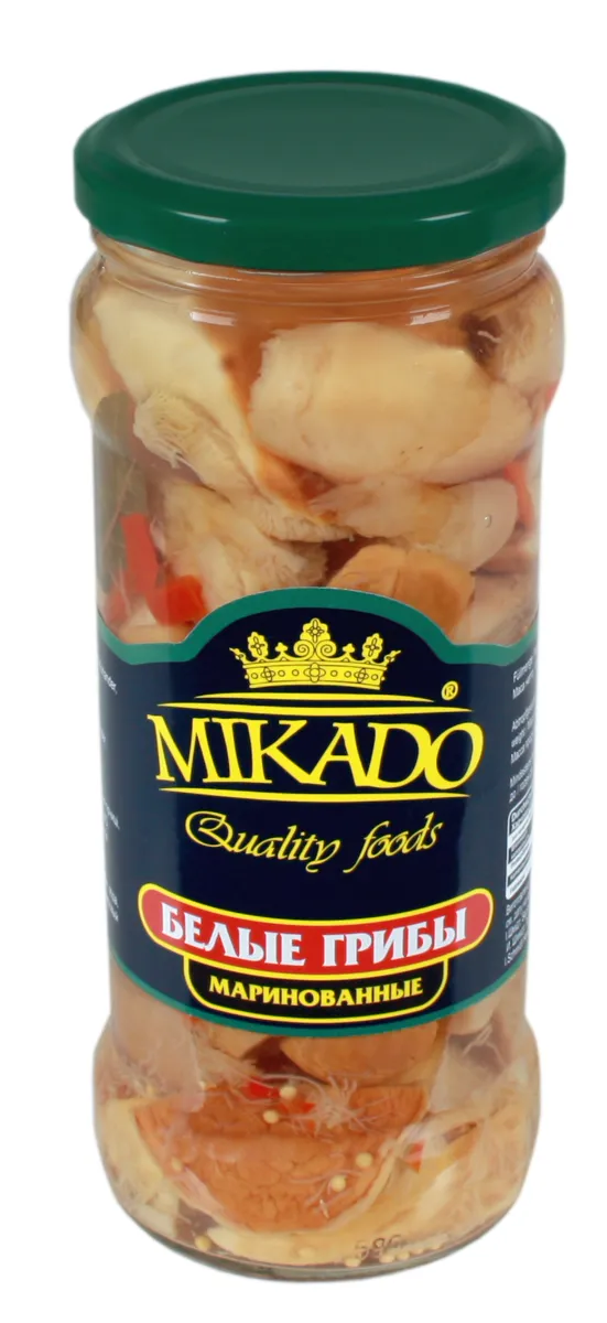 Mikado White Mushrooms 580 g jar marinated