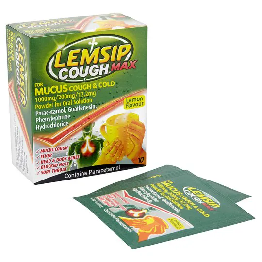 Lemsip Кашель Макса слизу та кашлю лимонний саше 10 пакетів