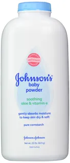 Johnsons Baby Powder Pure Cornstarch with Aloe and Vitamin E, 22 Ounce (Pack of 2) — photo 3