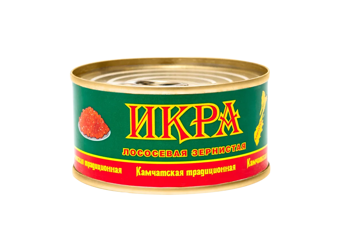 Ікра лососева зерниста Камчатська Традиційна з/б 120г