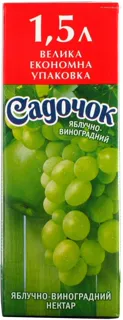 Sadochok Clear Apple-Grape Nectar 1.5L — photo 5