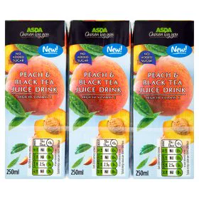 Asda Chosen By You Peach & Black Tea Juice Drink