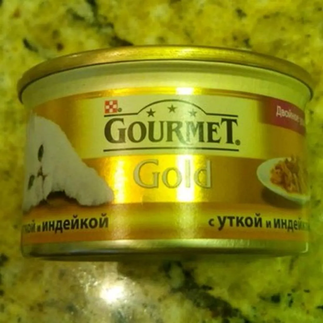 Корм Hurmэ Gourmet Gold для дорослих котів з качкою та індичкою, банка 85г