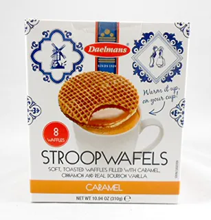 Daelmans Dutch Stroopwafels Caramel, Cinnamon & Bourbon Vanilla Filled Waffles 10.94 oz Gift Box — photo 5