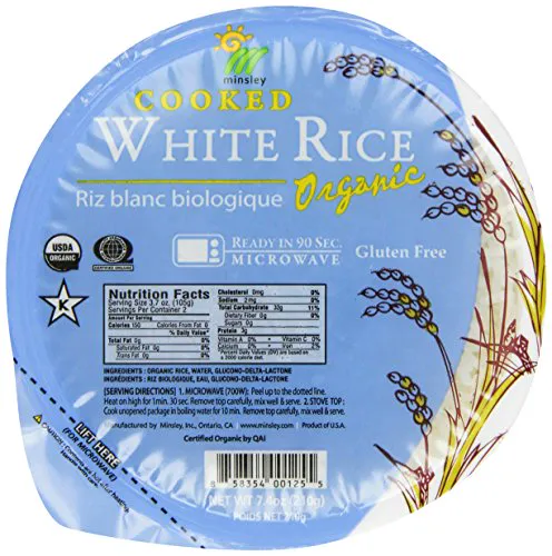 Gogo Rice Білий рис органічний, чашка для мікрохвильової печі, 7,4 унції (12 шт.)