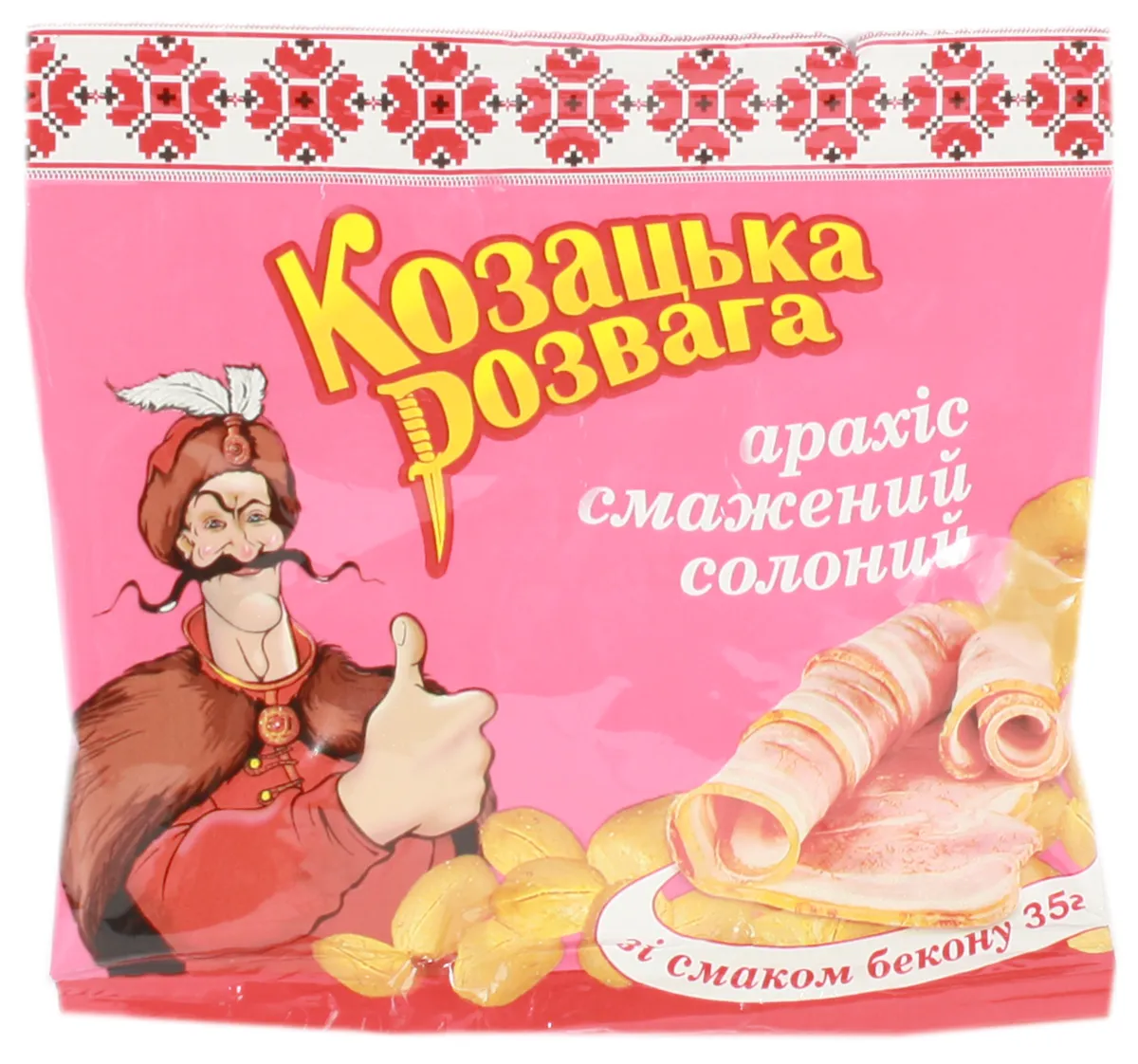 Kozatska Rozvaga Roasted Salted Bacon Flavored Peanuts 35g
