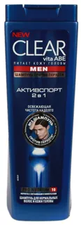 Шампунь та бальзам-ополіскувач Klear Vyta Abэ 2в1 Активспорт проти лупи для чоловіків 400 мл — фото 5