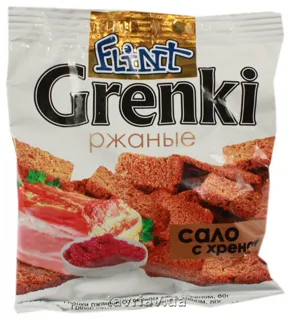Flint rye croutons with bacon and horseradish flavor flow pack 80g — photo 4
