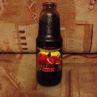AZERBAIJANI pomegranate juice unfiltered glass jar 1L — photo 3