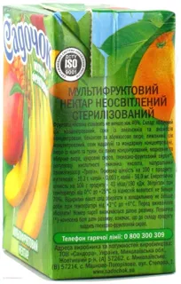 Sadochok Multifruit Nectar Unclarified Sterilized 200ml — photo 9
