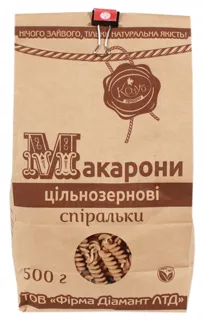 Kozub Whole Grain Pasta Spirals 500 g — photo 2