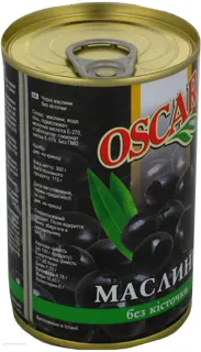 Маслини Oskar чорні без кісточки, жерстяна банка 300г — фото 3