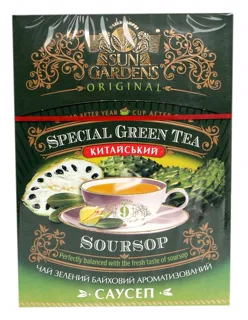 Sun Gardens Chinese Premium Large Leaf Green Tea with Soursop 90g — photo 3
