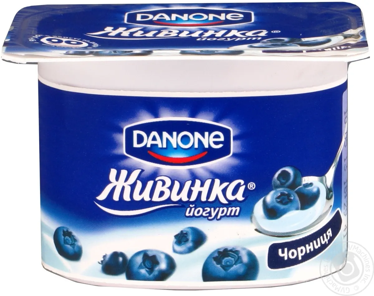 Йогурт Данон Живинка чорниця 1.5% 115г пластиковий стакан