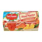 Del Monte Peaches in Strawberry-Banana Flavored Syrup 4 Light - 4 oz Cups (Pack of 6)