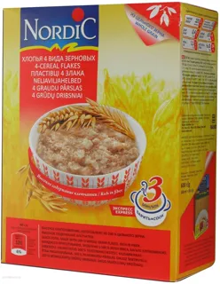 Nordyk 4 Types of Whole Grain Cereal Flakes 600g — photo 4