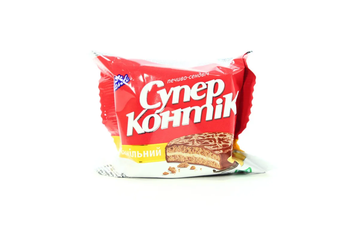 Konti Super Kontik Vanilla Cookies in Milk Chocolate 50g pack