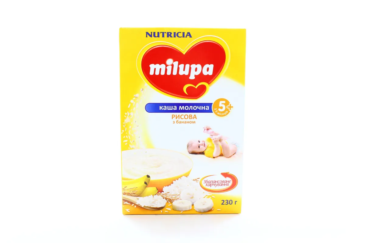 Milupa rice milk porridge with banana for children from 5 months 230g