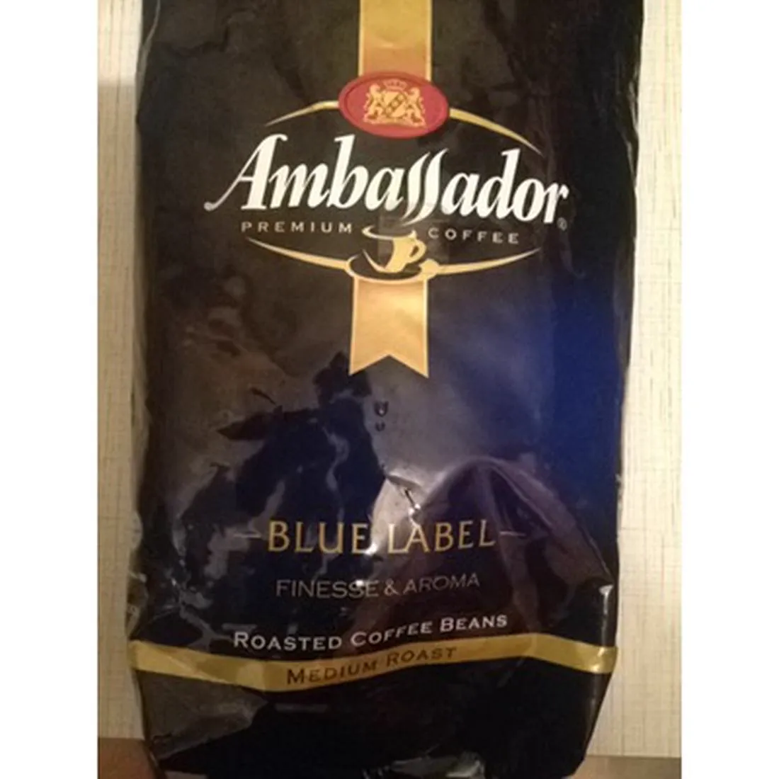 Ambassador Blue Label Natural Medium Roast Coffee Beans 1000g