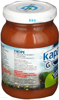 Karapuz Apple and Cherry Puree with Sugar Baby Food from 2 Months Glass Jar 200g — photo 3