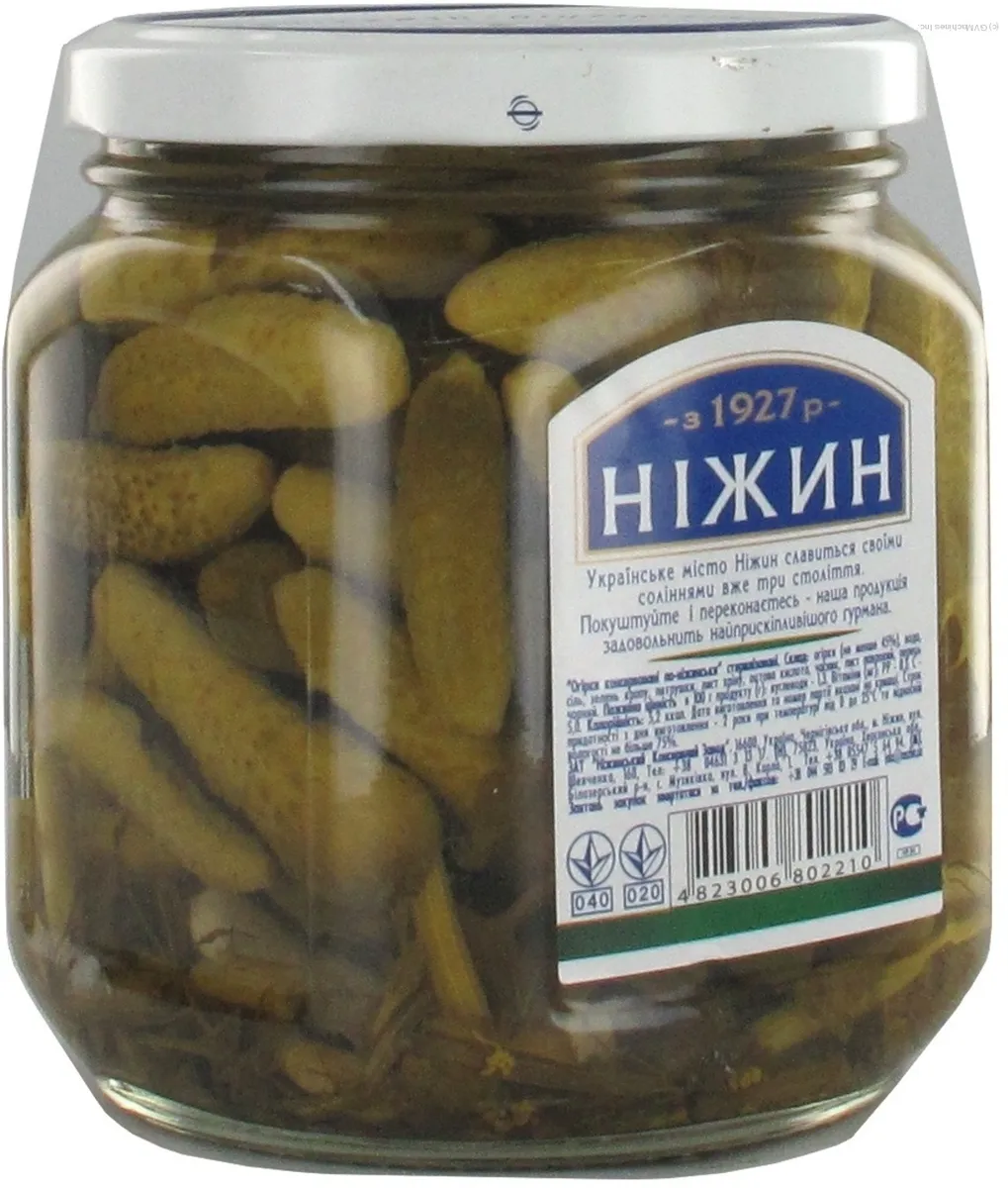 Огірки Ніжин Пікуль консервовані по-ніжинськи 450г