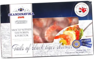 Skandinavika Black Tiger Shrimp Tails 21-25 300g — photo 4