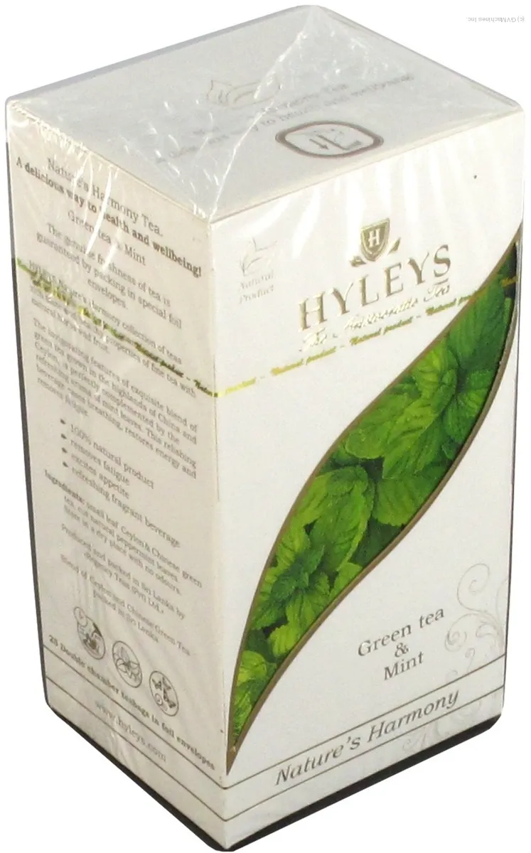 Зелений чай Hyleys купаж цейлонського та китайського байхового з м'ятою 25x1.5г