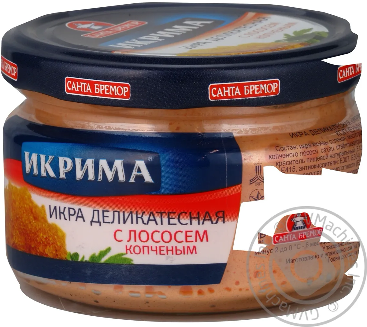 Ікра Santa Bremor Ікріма делікатесна з лососем копченим 180г Білорусь