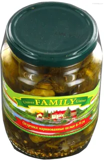 Univer Family Pickled Whole Cucumbers 6-9 cm 680g — photo 3