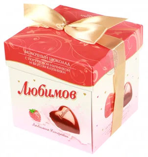 Liubymov Milk Chocolate Candies with Strawberry Yogurt 208g — photo 2