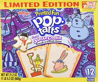 Kelloggs Printed Pleasures Pop Tarts Frosted Sugar Cookie - Limited Edition, 12 Pastries, 21.2 oz Box — photo 4