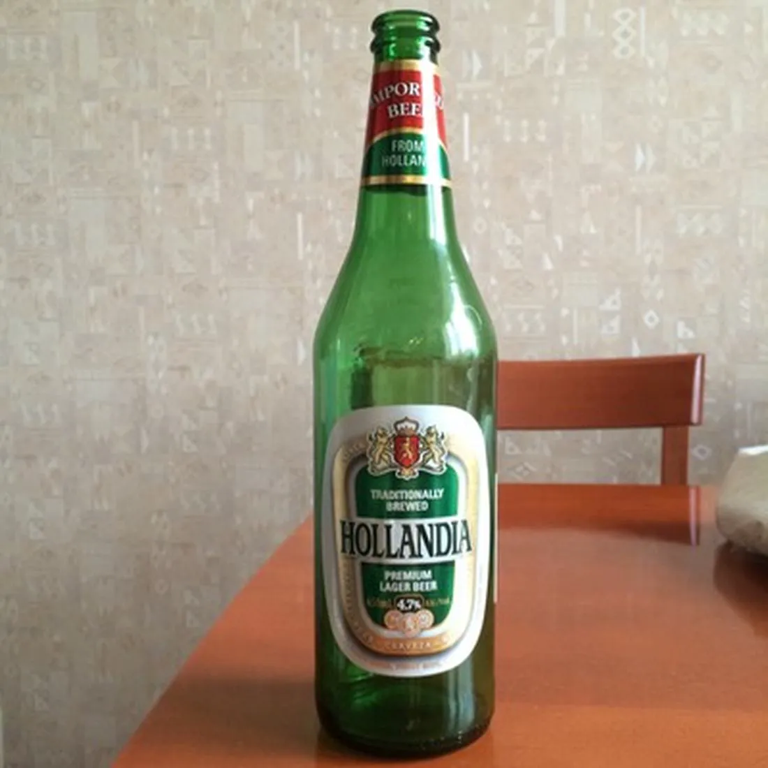 Hollandia Light Beer Glass Bottle 5% 650ml Netherlands