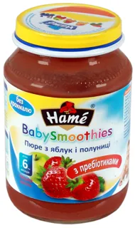 Hame Apple-Strawberry fruit puree, starch-free with prebiotics, 190g — photo 4