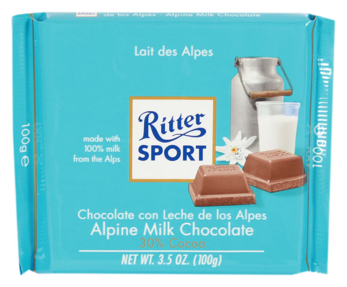 RitterSport Alpine Milk Chocolate 100g
