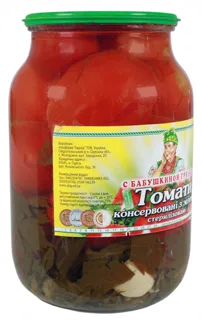 S Babushkinoi Hriadky Sterilized Canned Tomatoes with Herbs 1020g — photo 3