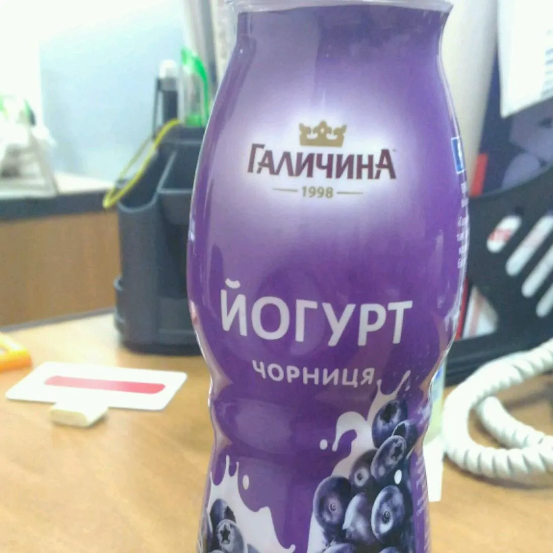 Halychyna Blueberry Yogurt 2.5% Bottle