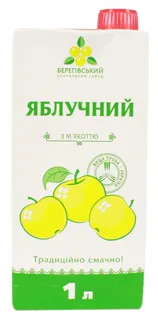 Berehivskyi Apple Nectar with Pulp 1L — photo 2