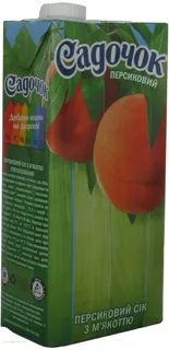 Sadochok Peach Juice with Pulp Sterilized 1L — photo 3