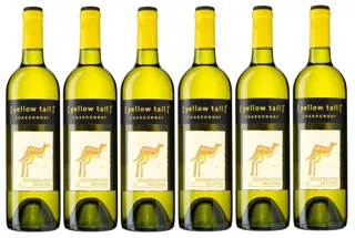Wine chardonnay Yellow tail white dry 13% 2010year 750ml glass bottle — photo 4