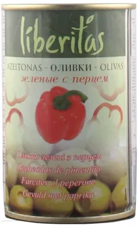 Liberitas Green Olives with Pepper 300g x24 — photo 5
