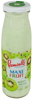 Premialle MaxiFruit Kiwi Gooseberry Yogurt 1.2% 340g Glass Bottle — photo 2
