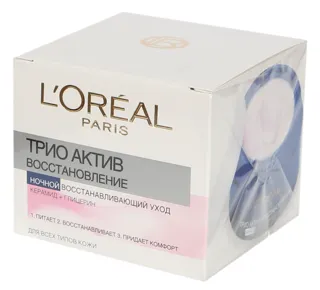 L'Oreal Trio Active Restoring Night Face Cream 50ml — photo 8