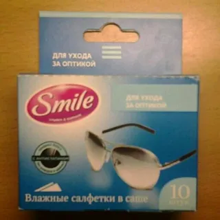 Smile Wet Wipes Sachets Glasses Care 10pcs — photo 2