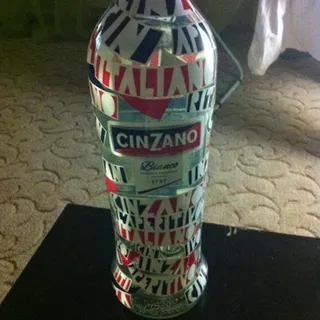 Cinzano Bianco Vermouth white glass bottle 1L — photo 4