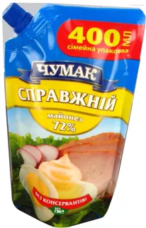 Chumak Real Mayonnaise 72% 385g — photo 2